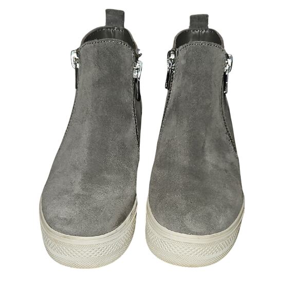 Steve Madden Gray Sneakers with Side Zipper - Picture 1 of 7